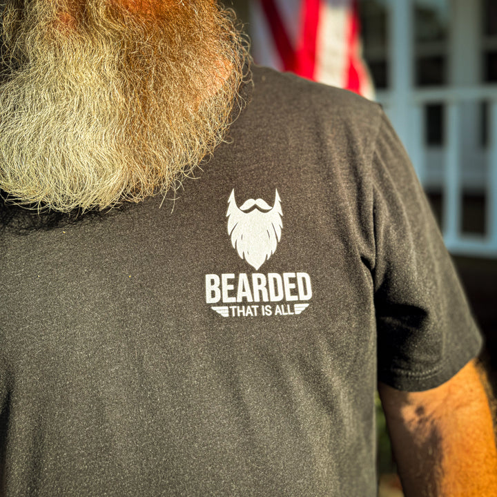Growing Beards. Helping Vets. T-Shirt (Black)